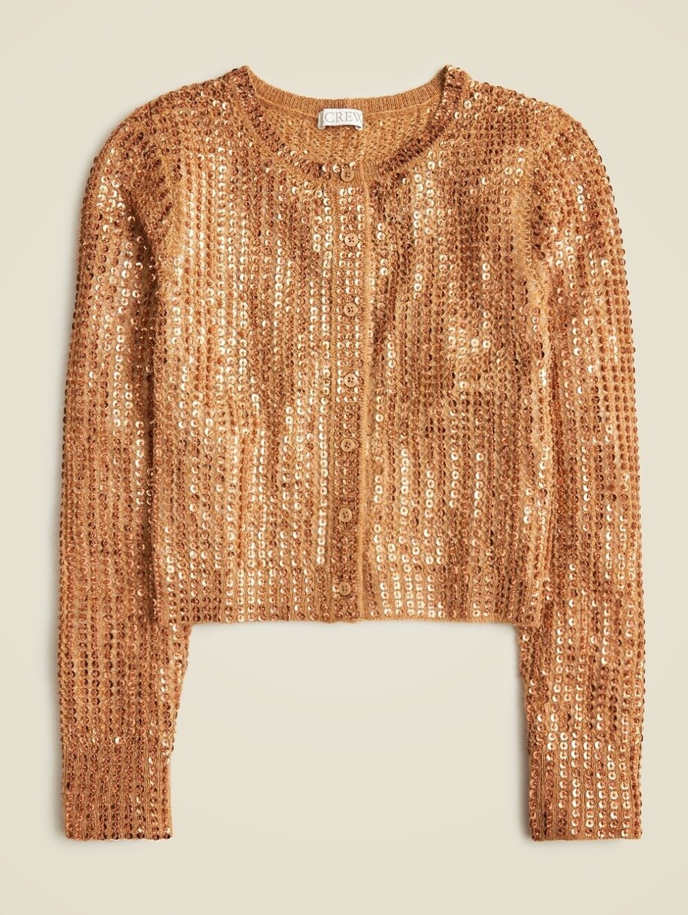 J. Crew Collection Sweater Sequin Pointelle Knit Cardigan Alpaca Blend